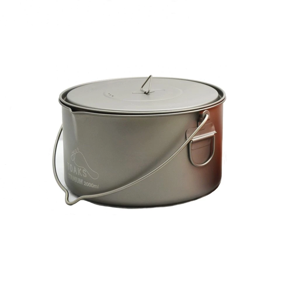 Toaks Ultralight Titanium Pot 2000 ml Bail Handle